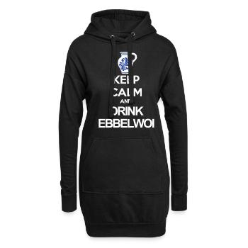 keep calm and drink ebbelwoi äppelwoi bembel hesse - Hoodie-Kleid - Schwarz - Vorne