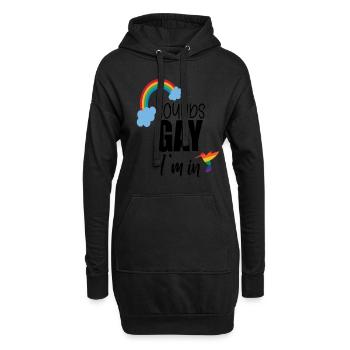 Sounds Gay Im in - Hoodie-Kleid - Schwarz - Vorne