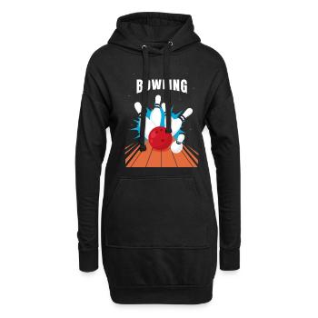 Bowling - Hoodie-Kleid - Schwarz - Vorne