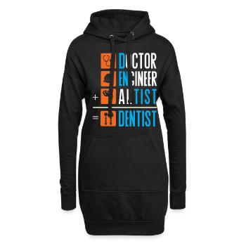 Zahnarzt Dentist Zahn Zähne Dental Geschenk - Hoodie-Kleid - Schwarz - Vorne