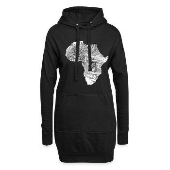 Afrika Afrika Kleidung Afrika Geschenk - Hoodie-Kleid - Schwarz - Vorne