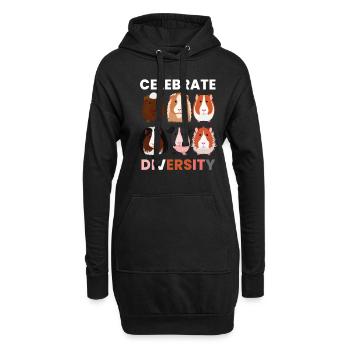 Celebrate Diversity Meerschweinchen Süß - Hoodie-Kleid - Schwarz - Vorne