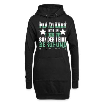 platzwart berufung - Hoodie-Kleid - Schwarz - Vorne