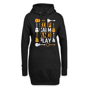 Guitariste guitariste guitariste - Sweat-shirt à capuche long Femme - noir - Devant