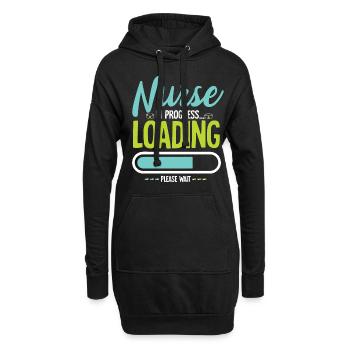 Krankenschwester Krankenhaus Sprüche Nurse - Hoodie-Kleid - Schwarz - Vorne