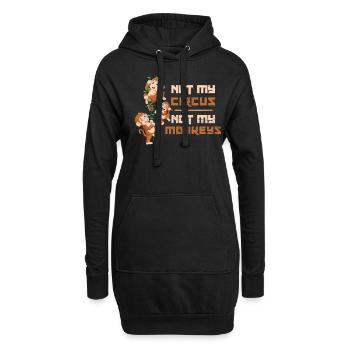 Cirque de singe - Sweat-shirt à capuche long Femme - noir - Devant
