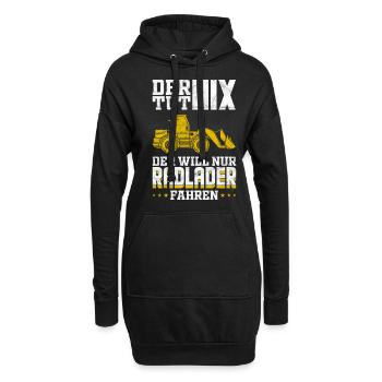 Radlader Sprüche Geschenk - Hoodie-Kleid - Schwarz - Vorne
