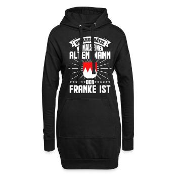 Franken Franke fränkisch Männer Geschenk - Hoodie-Kleid - Schwarz - Vorne