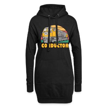 Chef de section - Sweat-shirt à capuche long Femme - noir - Devant