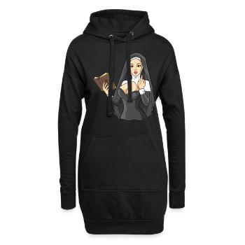 Girl Power PWR Pin Up Tattoo Rockabilly - Hoodie-Kleid - Schwarz - Vorne