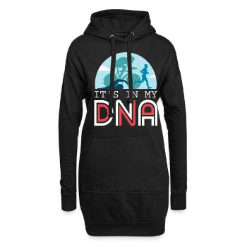 Triathlon Triathlet - It's in my DNA - Hoodie-Kleid - Schwarz - Vorne