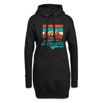 Geboren 1978 - Hoodie-Kleid - Schwarz - Vorne