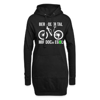 Berg oder Tal Mir Doch Egal E-bike Elektrofahrrad - Hoodie-Kleid - Schwarz - Vorne