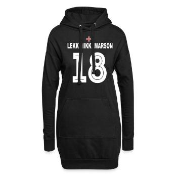 Island Fußball Party Trikot Leck mich am Arsch - Hoodie-Kleid - Schwarz - Vorne