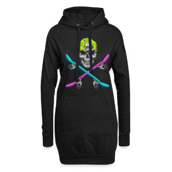 Patinage Patins à roulettes - Sweat-shirt à capuche long Femme - noir - Devant