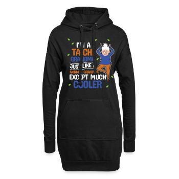 Tai Chi Cool Oma Fitness-Geschenk - Hoodie-Kleid - Schwarz - Vorne