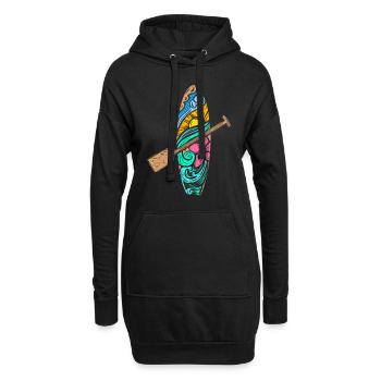 SUP Stand up paddle board - Sweat-shirt à capuche long Femme - noir - Devant