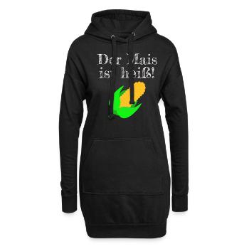 Mais Häckseln Landwirt Bauer Ernte Corn harvest - Hoodie-Kleid - Schwarz - Vorne