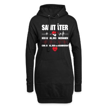 Sanitäter - Heiß Genug Dich Umzuhauen - Hoodie-Kleid - Schwarz - Vorne