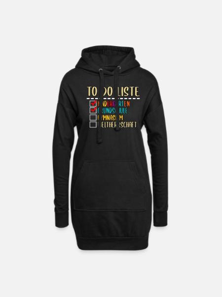 Lustig Grundschule Gymnasium Oberschule Geschenk - Hoodie-Kleid - Schwarz