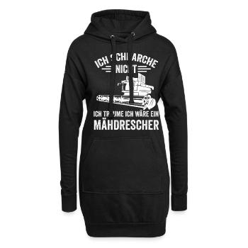 Mähdrescher Acker Landwirt Bauer Traktor Agrar - Hoodie-Kleid - Schwarz - Vorne
