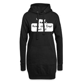Hütehunde Hütehund Hunde Hund Hündchen Hundi - Hoodie-Kleid - Schwarz - Vorne