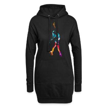 Schlittschuhlaufen Eiskunstlaufen - Hoodie-Kleid - Schwarz - Vorne