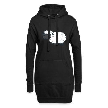 Mouton mignon - Sweat-shirt à capuche long Femme - noir - Devant