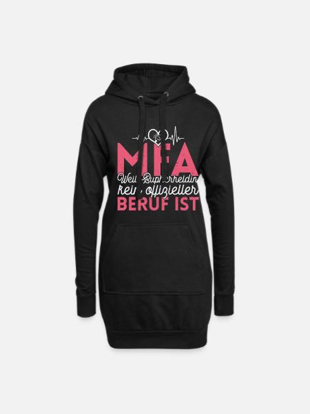 MFA witziger Beruf Spruch - Hoodie-Kleid - Schwarz