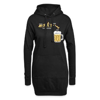 Bier Woche Durstiger Freitag Alkohol Wochenende - Hoodie-Kleid - Schwarz - Vorne