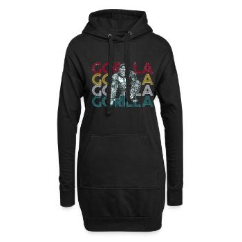 Gorilla - Hoodie-Kleid - Schwarz - Vorne