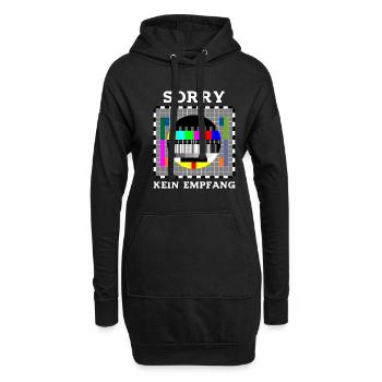 Sorry kein Empfang Sarkasmus Arbeit Beruf - Hoodie-Kleid - Schwarz - Vorne
