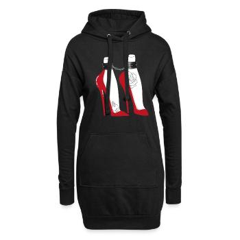 BDSM High Heels Lack Dom Sub Fetisch Kinky Sex - Hoodie-Kleid - Schwarz - Vorne