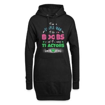 Tracteur Trekker Farmer Farmer - Sweat-shirt à capuche long Femme - noir - Devant