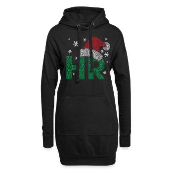 HR Santa Hat Gestion des ressources humaines drôle - Sweat-shirt à capuche long Femme - noir - Devant