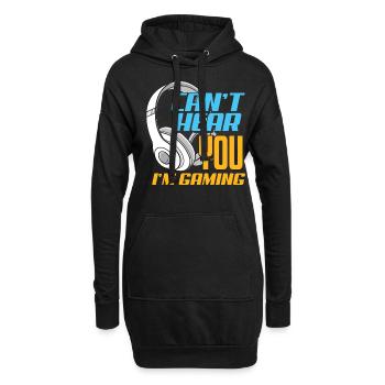 Je ne peux pas t'entendre, je suis un cadeau de jeu pour les joueurs - Sweat-shirt à capuche long Femme - noir - Devant