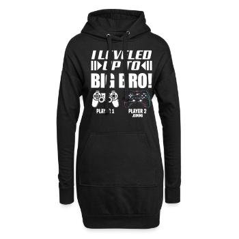 I Leveled Up To Big Bro! Ich Werde Großer Bruder - Hoodie-Kleid - Schwarz - Vorne