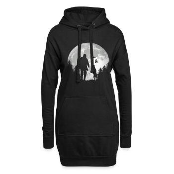 Chasseurs de chasse avec chemise chien pour les chasseurs - Sweat-shirt à capuche long Femme - noir - Devant