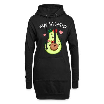 Mama Avocado Süße Mutter Kind Beziehung - Hoodie-Kleid - Schwarz - Vorne