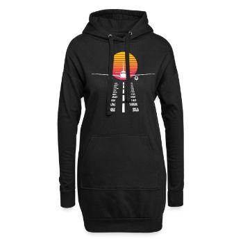 Pilote pilote cadeau - Sweat-shirt à capuche long Femme - noir - Devant