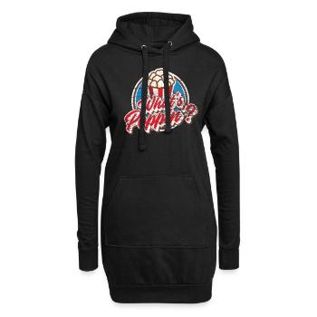 Popcorn Tüten - Hoodie-Kleid - Schwarz - Vorne
