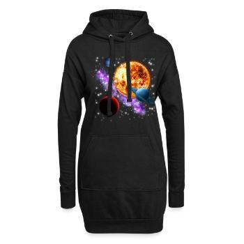 Universum - Hoodie-Kleid - Schwarz - Vorne