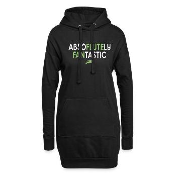 Instrument de flûte absolument fantastique - Sweat-shirt à capuche long Femme - noir - Devant