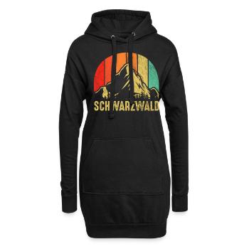 Schwarzwald Retro Schwarzwälder Geschenk - Hoodie-Kleid - Schwarz - Vorne