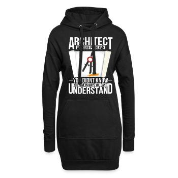 Architekt - Hoodie-Kleid - Schwarz - Vorne