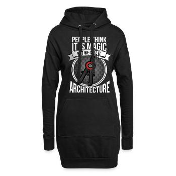 Architekt - Hoodie-Kleid - Schwarz - Vorne