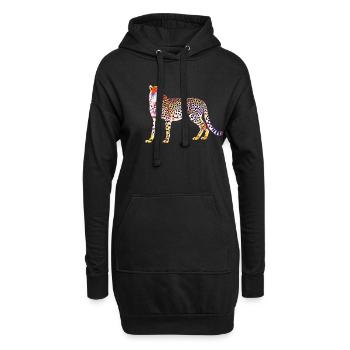 Gepard - Hoodie-Kleid - Schwarz - Vorne