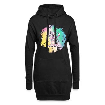 Tiger - Hoodie-Kleid - Schwarz - Vorne