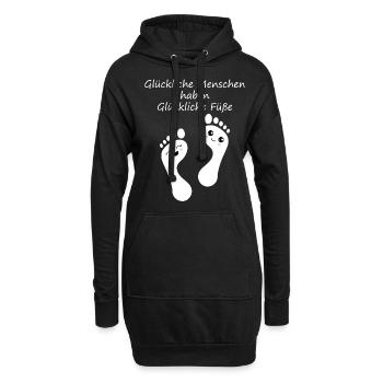Fußpflege Pediküre Podologe Nagelstudio Geschenk - Hoodie-Kleid - Schwarz - Vorne