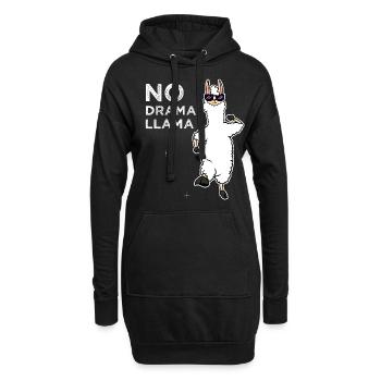No Drama Llama Alpaca Llama Jogging Gift - Sweat-shirt à capuche long Femme - noir - Devant